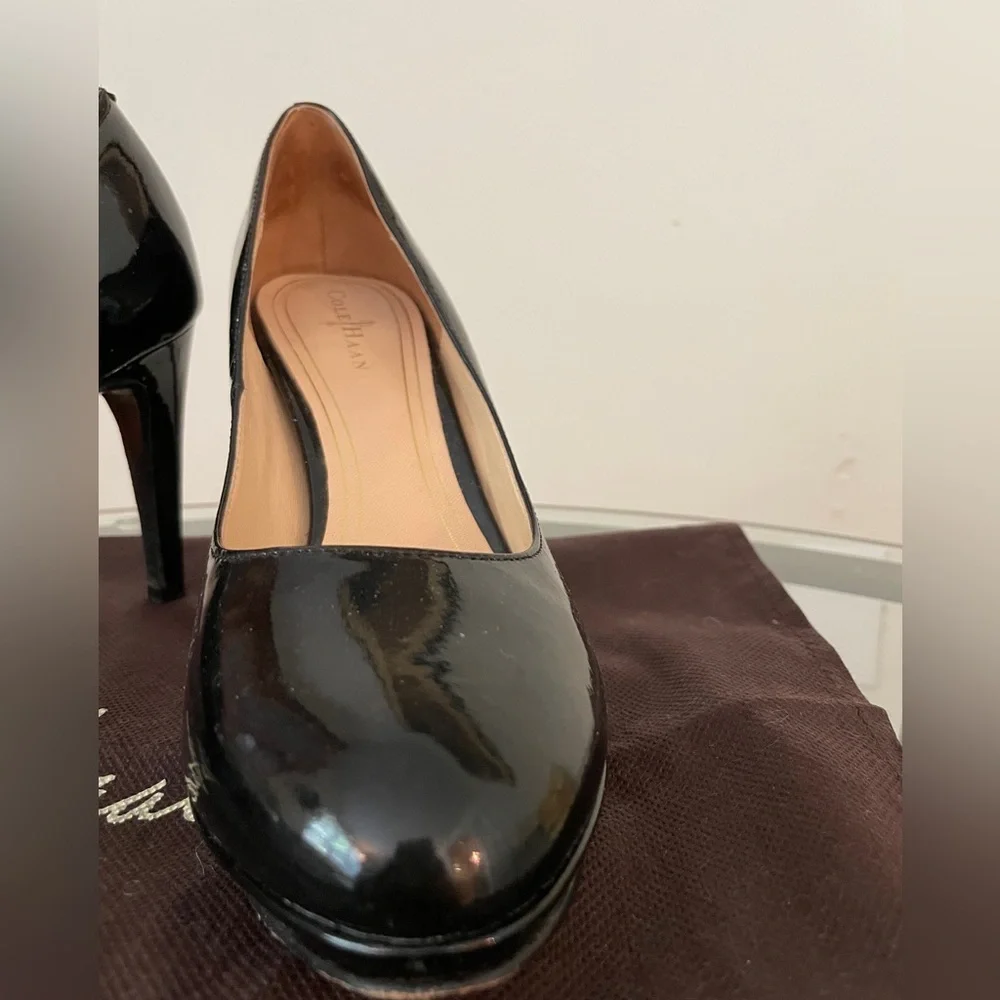 Cole Hasn Patent Leather Pumps 8.5 Black EUC